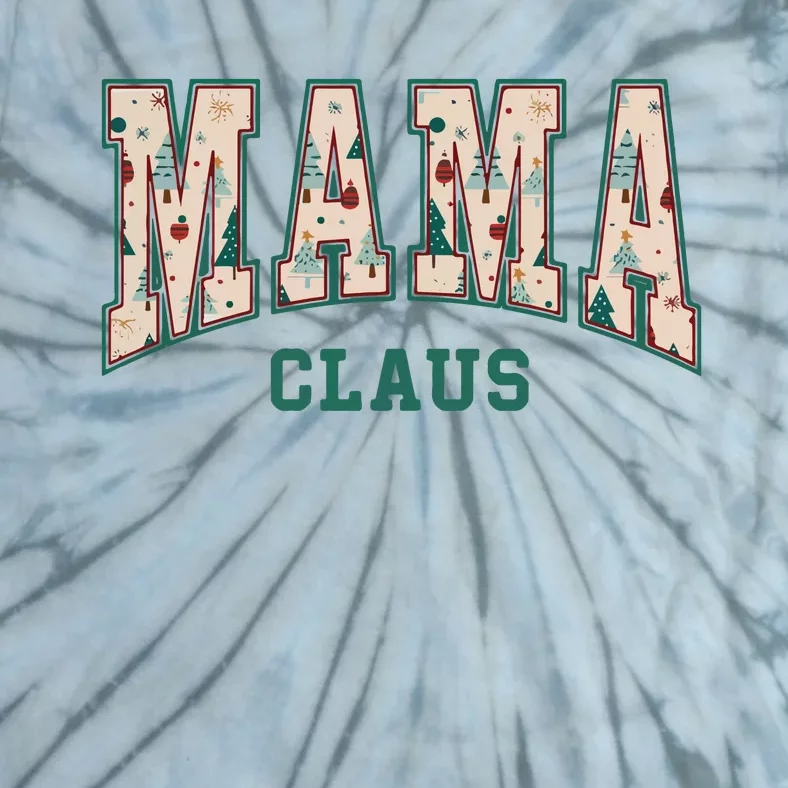 Mama Claus Retro Christmas Tie-Dye T-Shirt