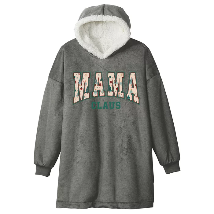 Mama Claus Retro Christmas Hooded Wearable Blanket