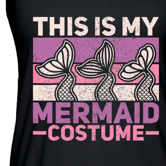 Mermaid Costume Retro Mermaid Outfit  Mermaid Ladies Essential Flowy Tank