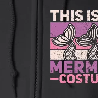 Mermaid Costume Retro Mermaid Outfit  Mermaid Full Zip Hoodie