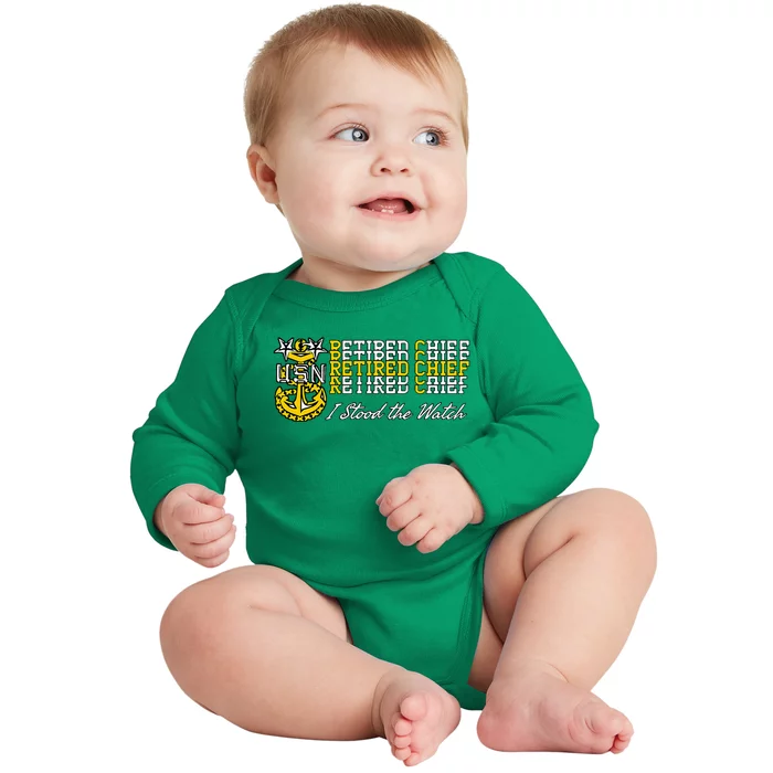 Master Chief Retired I Stood The Watch Baby Long Sleeve Bodysuit