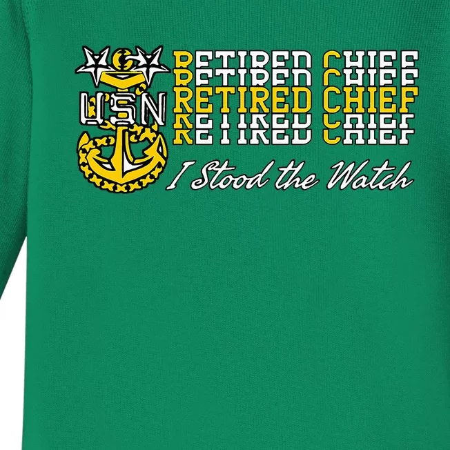 Master Chief Retired I Stood The Watch Baby Long Sleeve Bodysuit