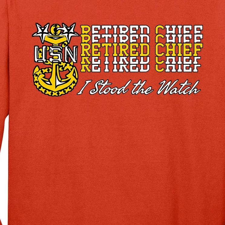 Master Chief Retired I Stood The Watch Tall Long Sleeve T-Shirt