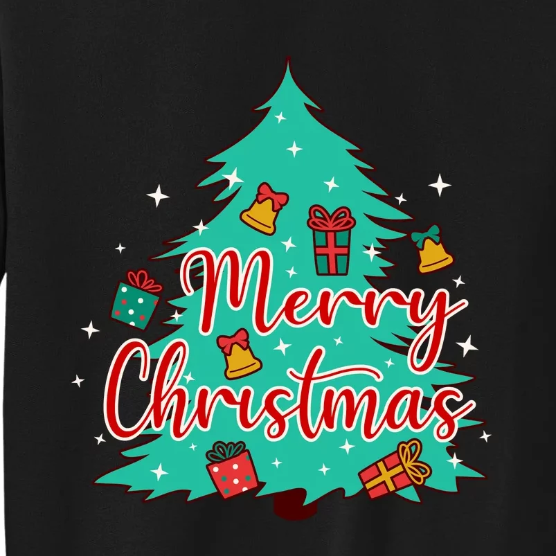 Merry Christmas Retro Christmas Tree Santa Claus Xmas Goodies Groovy Plus Size Sweatshirt