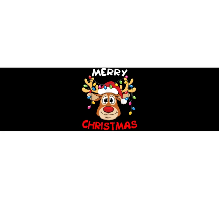 Merry Christmas Reindeer Xmas Family Bumper Sticker