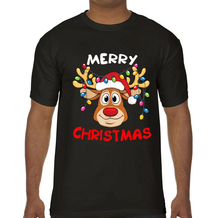 Merry Christmas Reindeer Xmas Family Comfort Colors T-Shirt