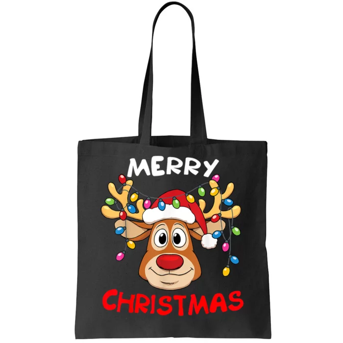 Merry Christmas Reindeer Xmas Family Tote Bag