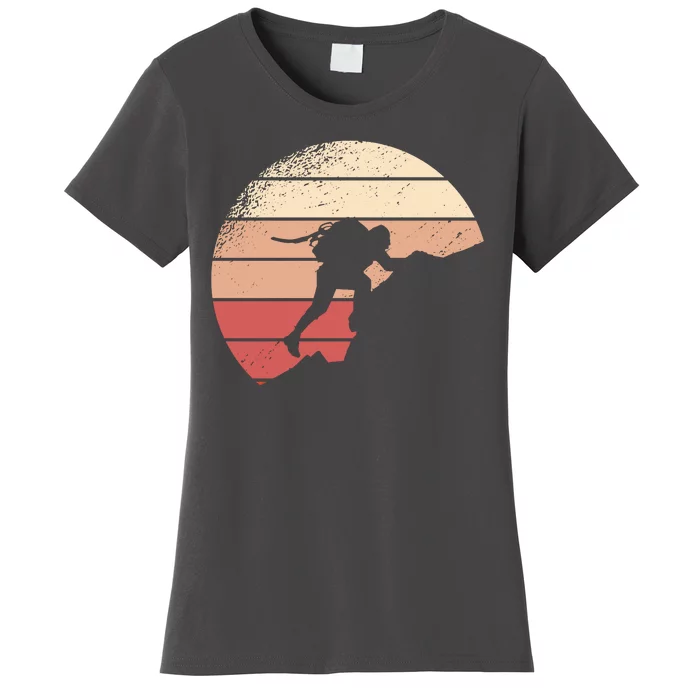 Mountain Climber Retro Sunset Women's T-Shirt