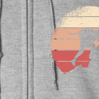 Mountain Climber Retro Sunset Full Zip Hoodie