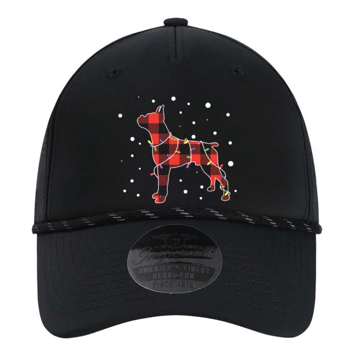 Merry Christmas Red Plaid Pitbull, Snowman, Christmas Lights, Christmas Tree Performance The Dyno Cap