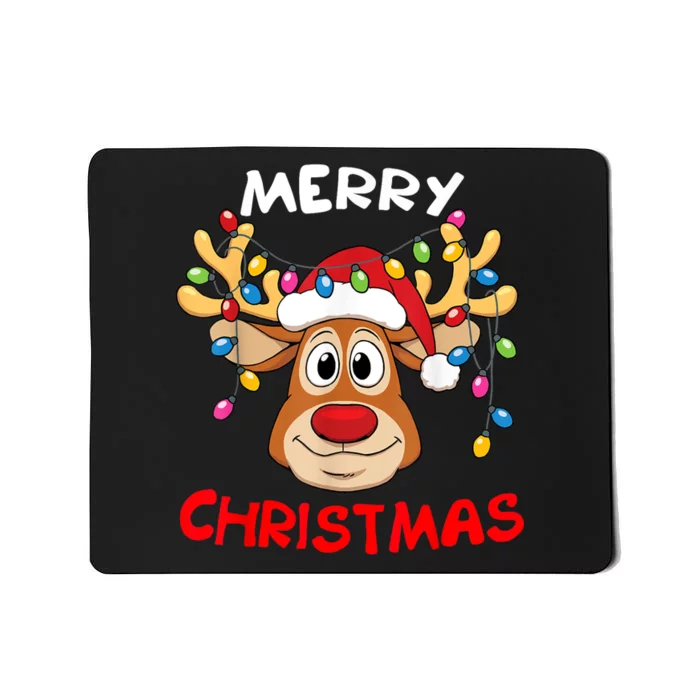 Merry Christmas Reindeer Xmas Family Mousepad