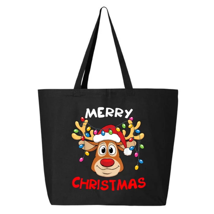 Merry Christmas Reindeer Xmas Family 25L Jumbo Tote