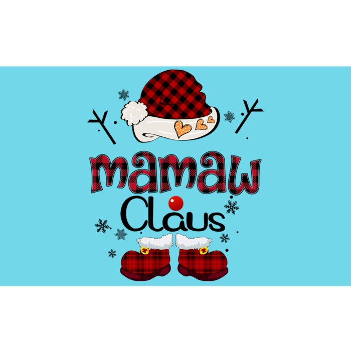 Mamaw Claus Red Plaid Grandma Gift Great Gift Bumper Sticker