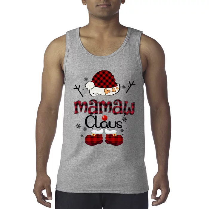 Mamaw Claus Red Plaid Grandma Gift Great Gift Tank Top