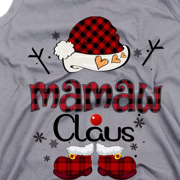 Mamaw Claus Red Plaid Grandma Gift Great Gift Tank Top