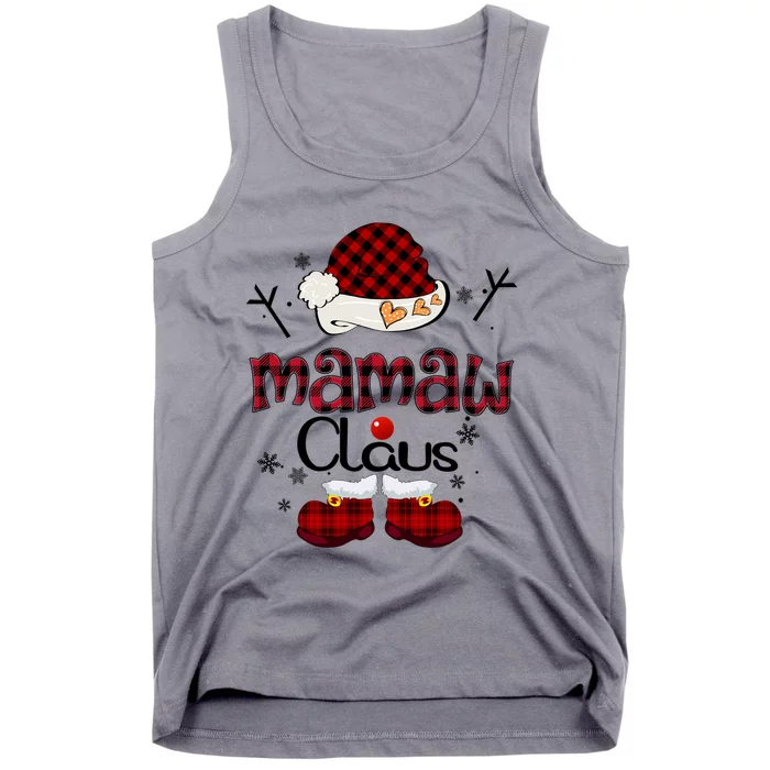 Mamaw Claus Red Plaid Grandma Gift Great Gift Tank Top