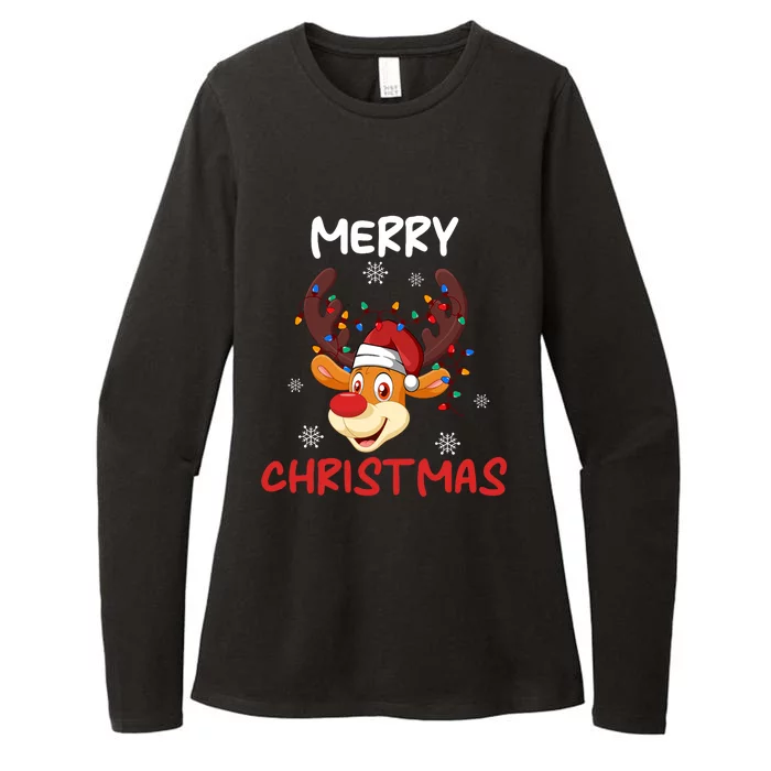 Merry Christmas Reindeer Family Group Matching Christmas Womens CVC Long Sleeve Shirt