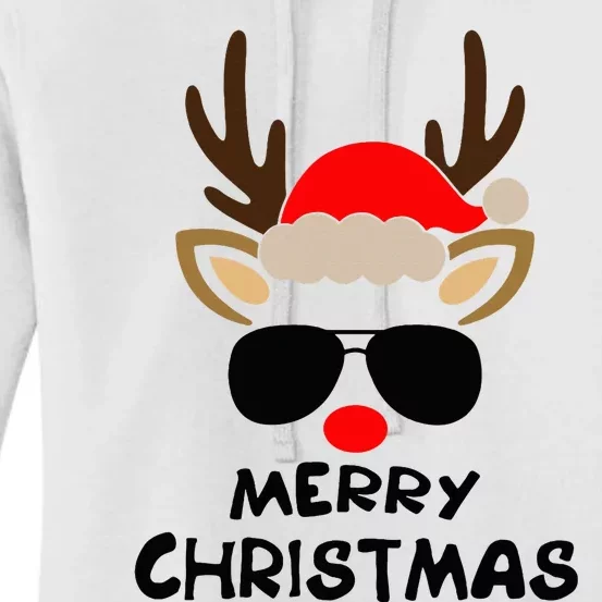 Merry Christmas Reindeer Xmas Family Women's Pullover Hoodie