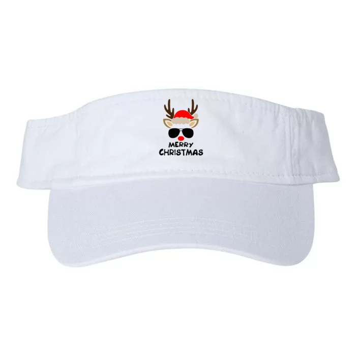 Merry Christmas Reindeer Xmas Family Valucap Bio-Washed Visor