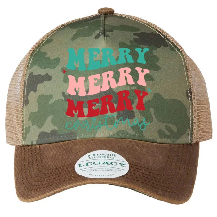 Merry Christmas Retro Fun Holiday Legacy Tie Dye Trucker Hat