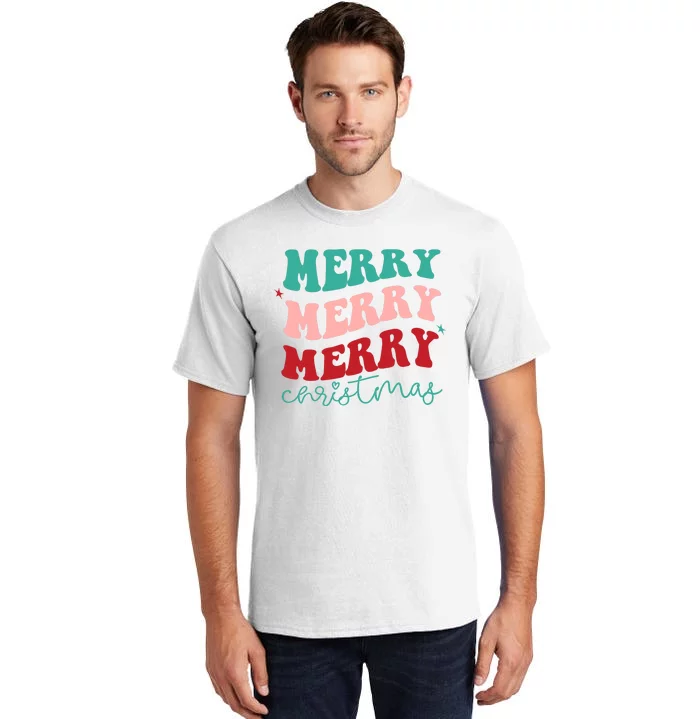 Merry Christmas Retro Fun Holiday Tall T-Shirt