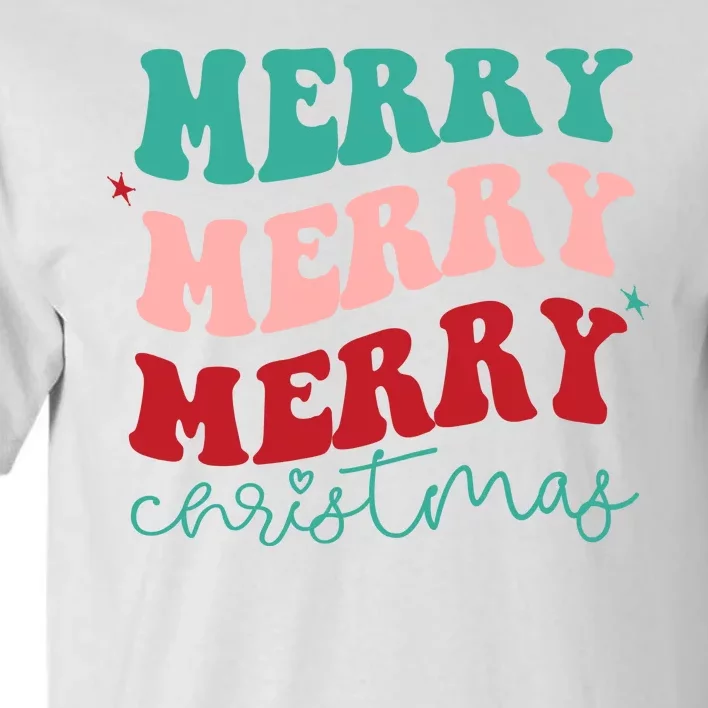 Merry Christmas Retro Fun Holiday Tall T-Shirt