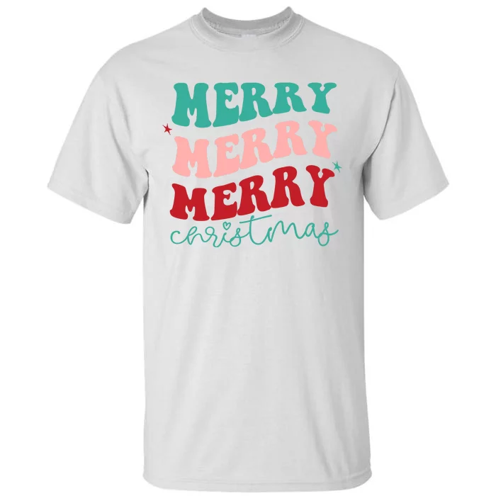 Merry Christmas Retro Fun Holiday Tall T-Shirt