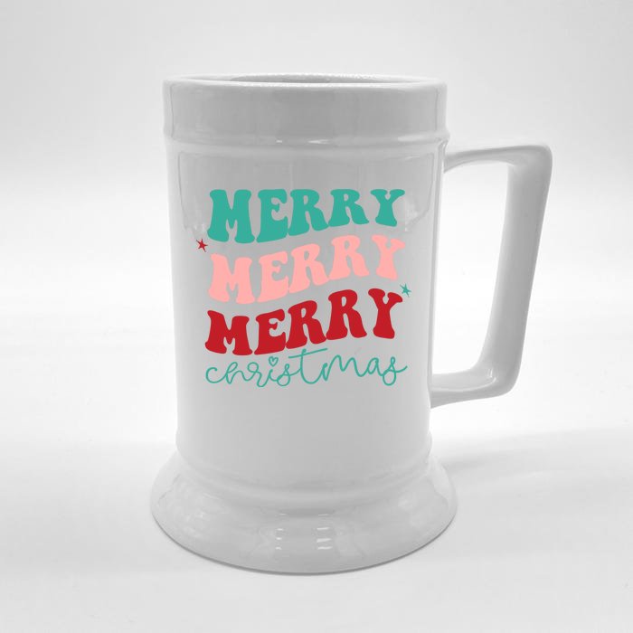 Merry Christmas Retro Fun Holiday Beer Stein