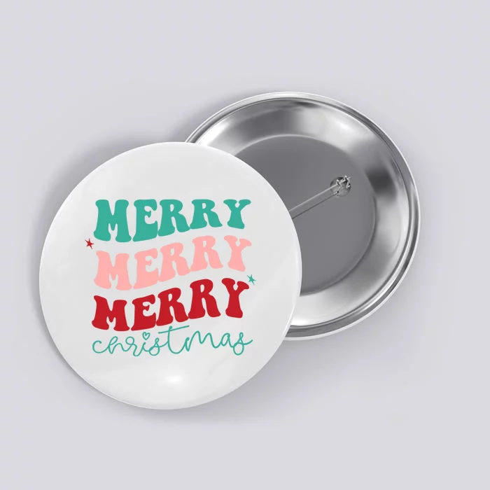 Merry Christmas Retro Fun Holiday Button