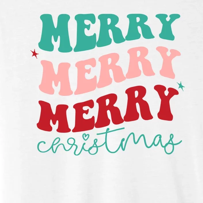 Merry Christmas Retro Fun Holiday ChromaSoft Performance T-Shirt