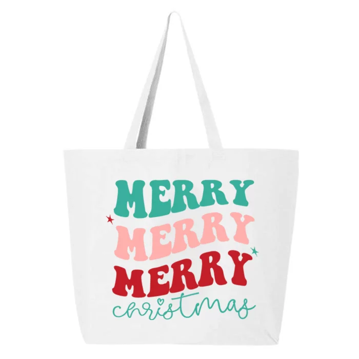 Merry Christmas Retro Fun Holiday 25L Jumbo Tote