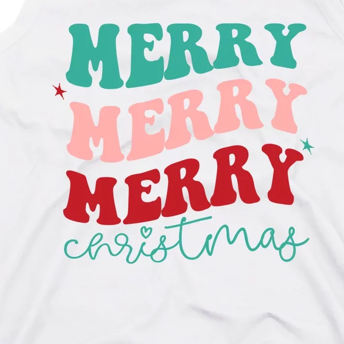 Merry Christmas Retro Fun Holiday Tank Top