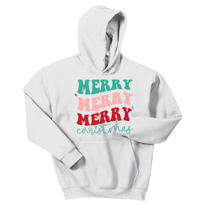 Merry Christmas Retro Fun Holiday Kids Hoodie