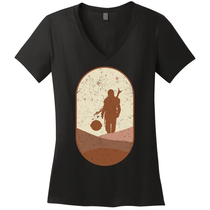 Mando Child Retro Women's V-Neck T-Shirt