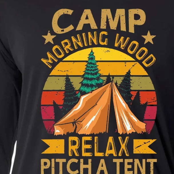 Morningwood Camp Relax Pitch A Tent Carpenter Lumberjack Cooling Performance Long Sleeve Crew