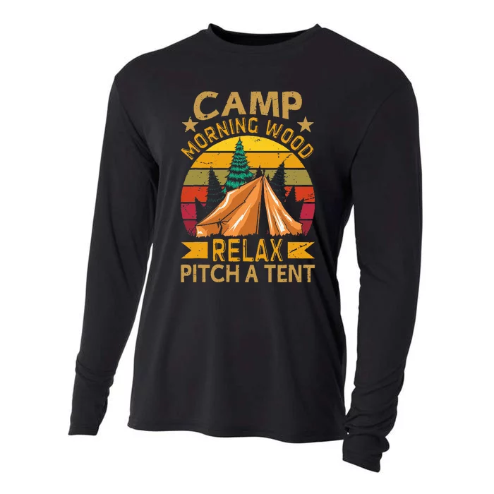 Morningwood Camp Relax Pitch A Tent Carpenter Lumberjack Cooling Performance Long Sleeve Crew