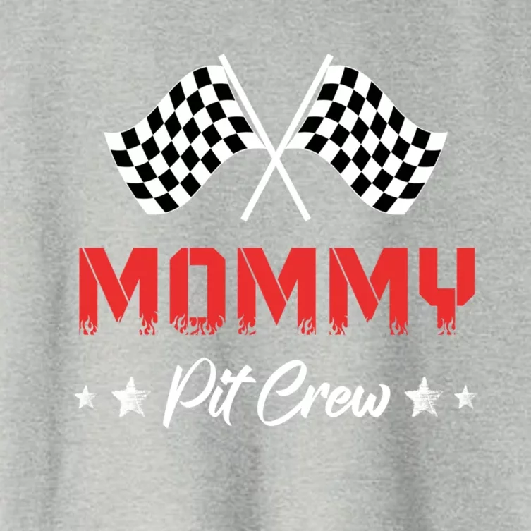 Mom Car Racing Birthday Party Family Matching Mommy Pit Crew Meaningful Gift Women's Crop Top Tee