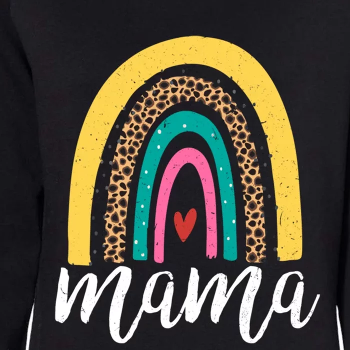 Mama Cute Retro Rainbow Distressed Inspirational Mom Gift Womens California Wash Sweatshirt