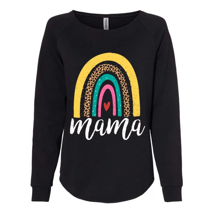 Mama Cute Retro Rainbow Distressed Inspirational Mom Gift Womens California Wash Sweatshirt