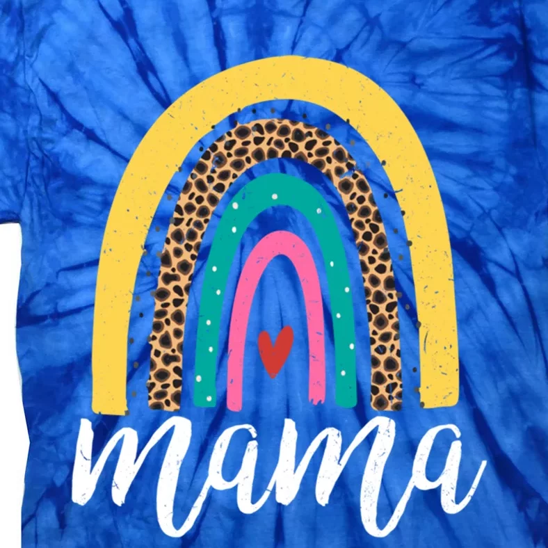 Mama Cute Retro Rainbow Distressed Inspirational Mom Gift Tie-Dye T-Shirt