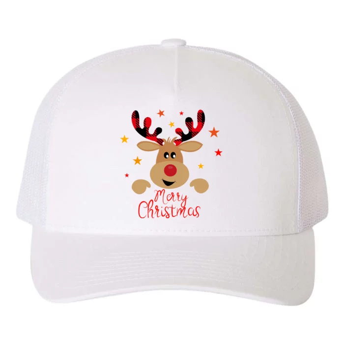 Merry Christmas Reindeer Holiday Cute Yupoong Adult 5-Panel Trucker Hat