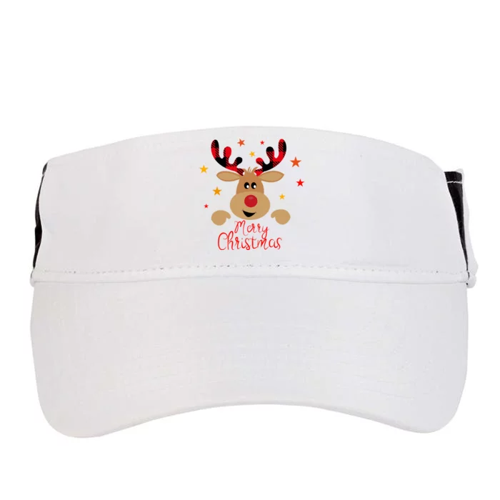 Merry Christmas Reindeer Holiday Cute Adult Drive Performance Visor