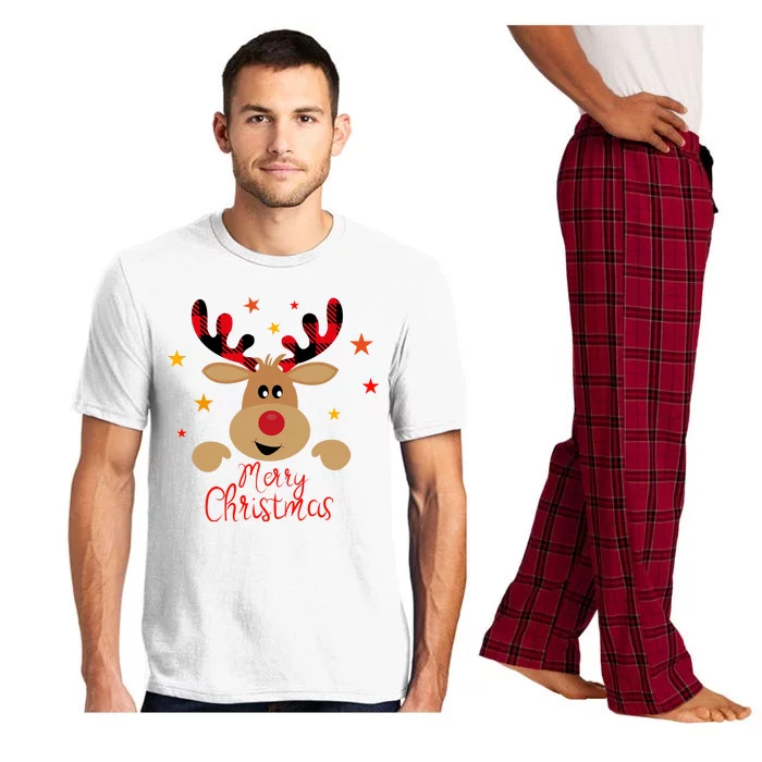 Merry Christmas Reindeer Holiday Cute Pajama Set