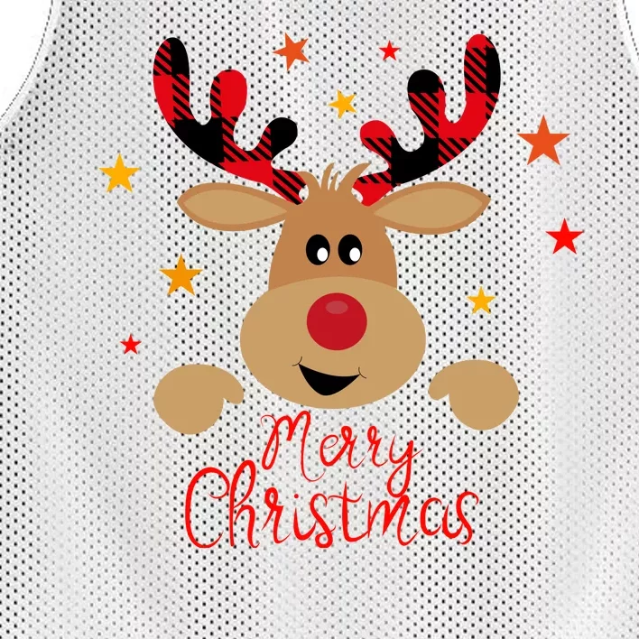 Merry Christmas Reindeer Holiday Cute Mesh Reversible Basketball Jersey Tank