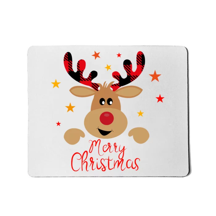 Merry Christmas Reindeer Holiday Cute Mousepad