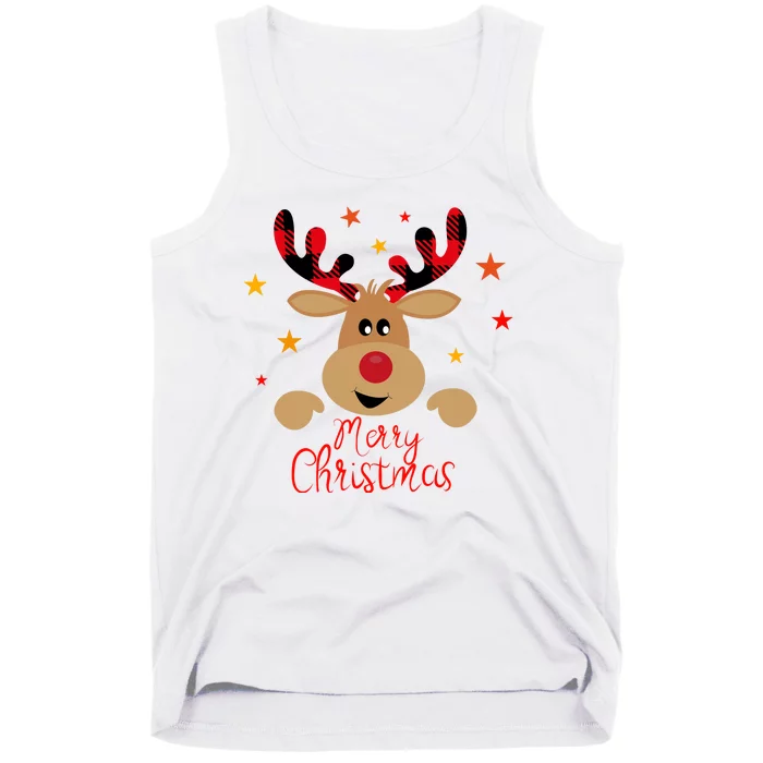 Merry Christmas Reindeer Holiday Cute Tank Top