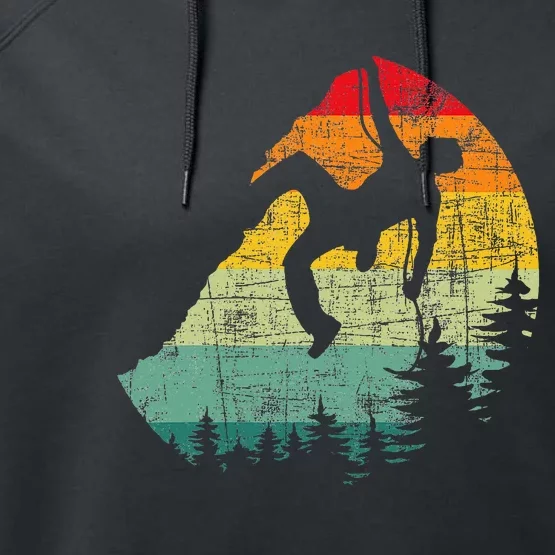 Mountain Climber Rock Climbing Bouldering Performance Fleece Hoodie