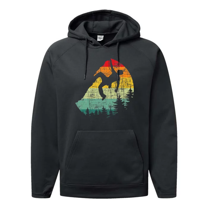 Mountain Climber Rock Climbing Bouldering Performance Fleece Hoodie