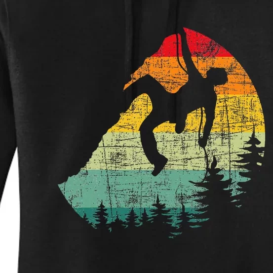 Mountain Climber Rock Climbing Bouldering Women's Pullover Hoodie