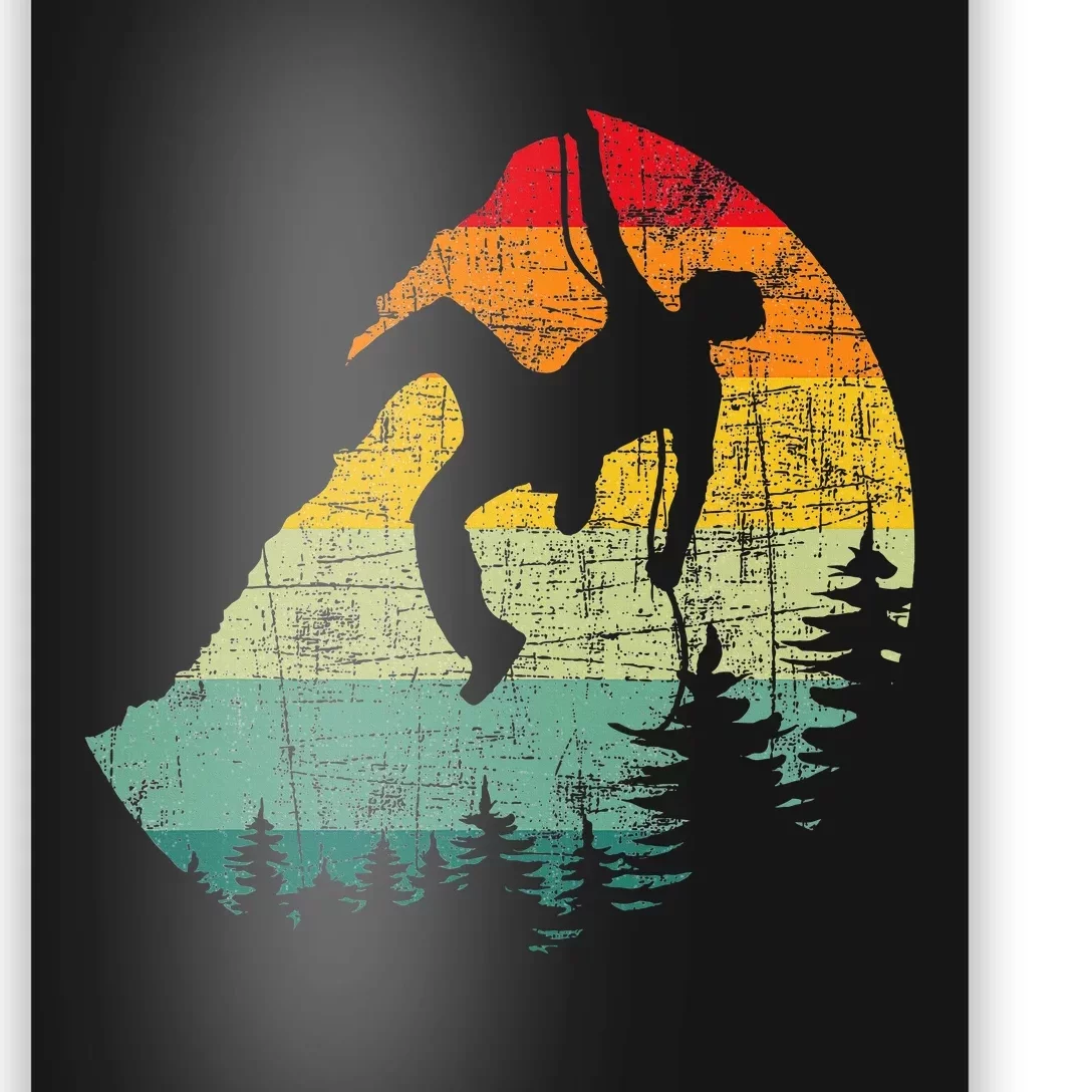 Mountain Climber Rock Climbing Bouldering Poster